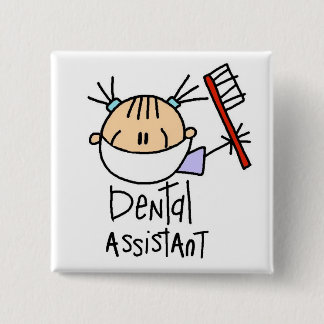 Badge Carré 5 Cm Assistant dentaire