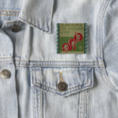 Badge Carré 5 Cm Assistant du bouton d'option (En situation)