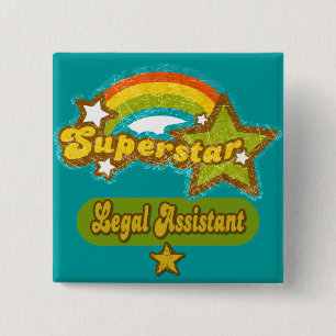Badge Carré 5 Cm Assistant juridique de superstar