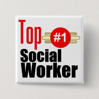 Badge Carré 5 Cm Assistant social supérieur