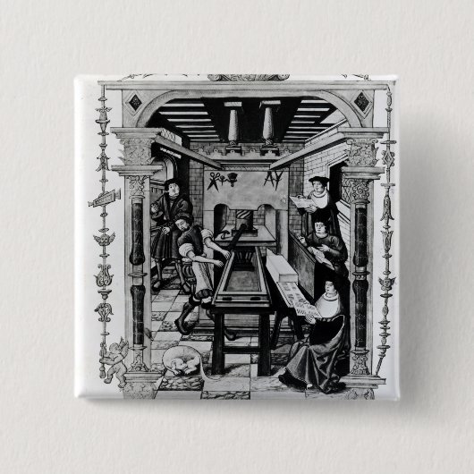 Badge Carré 5 Cm Atelier d'impression (Devant)