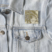 Badge Carré 5 Cm Athènes, Grèce (En situation)