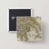 Badge Carré 5 Cm Athènes, Grèce (Devant & derrière)