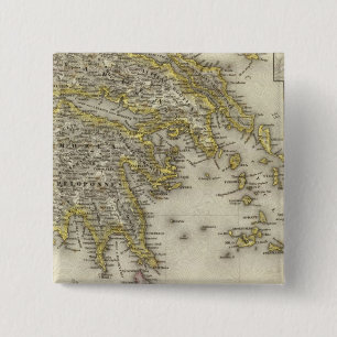 Badge Carré 5 Cm Athènes, Grèce