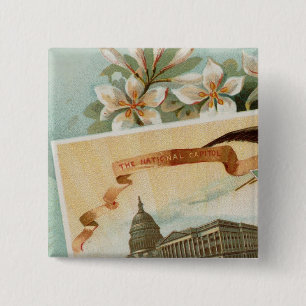 Badge Carré 5 Cm Atlas illustré d'Arbuckles