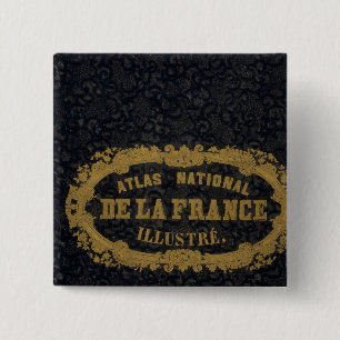 Badge Carré 5 Cm Atlas National de France