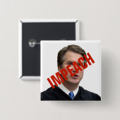 Badge Carré 5 Cm ATTAQUEZ Brett Kavanaugh (Devant & derrière)