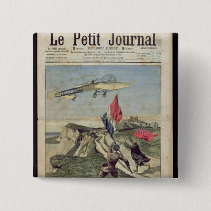 Badge Carré 5 Cm Atterrissage de Louis Bleriot à Douvres