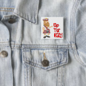 Badge Carré 5 Cm Attitude écossaise (En situation)