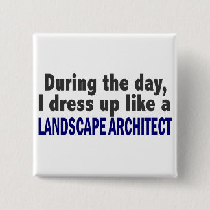 Badge Carré 5 Cm Au cours de la journée je m'habille comme