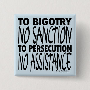 Badge Carré 5 Cm Au fanatisme aucune sanction