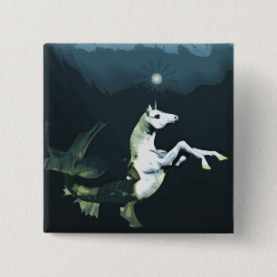 Badge Carré 5 Cm Au fond du bouton Sea