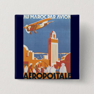 Badge Carré 5 Cm Au Maroc Par Avion