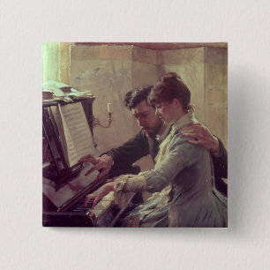 Badge Carré 5 Cm Au piano