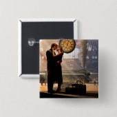 Badge Carré 5 Cm Au Revoir 2 (Devant & derrière)