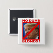 Badge Carré 5 Cm Aucun bouton muet de Blonds (Devant & derrière)