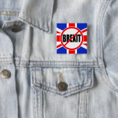 BADGE CARRÉ 5 CM "AUCUN BREXIT " (En situation)