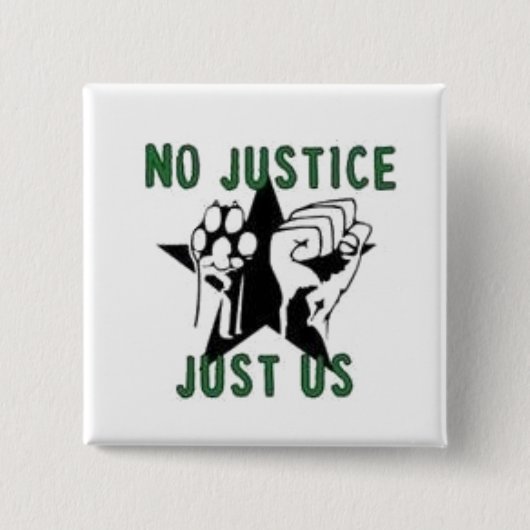 Badge Carré 5 Cm Aucun juge, juste nous (Devant)