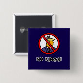 BADGE CARRÉ 5 CM AUCUN ROI (Devant & derrière)