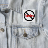 Badge Carré 5 Cm Aucunes culottes (En situation)