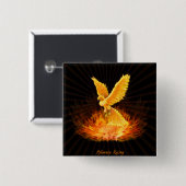 Badge Carré 5 Cm Augmentation de Phoenix (Devant & derrière)