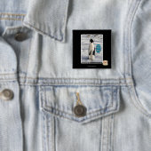 Badge Carré 5 Cm Augmenté par des pingouins (En situation)