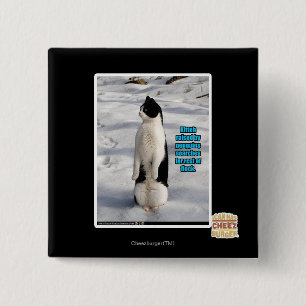 Badge Carré 5 Cm Augmenté par des pingouins