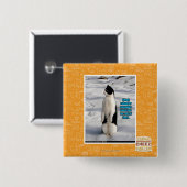 Badge Carré 5 Cm Augmenté par des pingouins (Devant & derrière)
