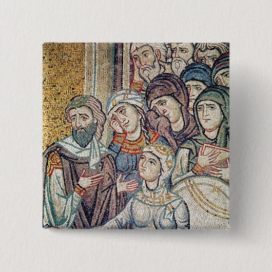 Badge Carré 5 Cm Augmenter de la fille de Jairus (Devant)