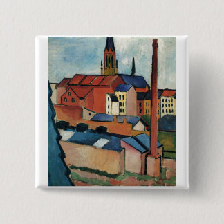 Badge Carré 5 Cm August Macke - Chambres de Bonn et huile de la