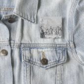 Badge Carré 5 Cm Aumône de distribution de Louis XVI (En situation)