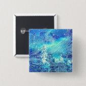 Badge Carré 5 Cm Aurora Dans Les Vallées (Devant & derrière)