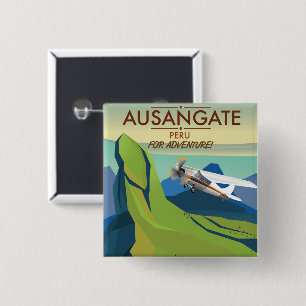 Badge Carré 5 Cm Ausangate Pérou. Dans l'aventure !