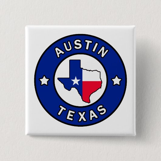 Badge Carré 5 Cm Austin Texas (Devant)
