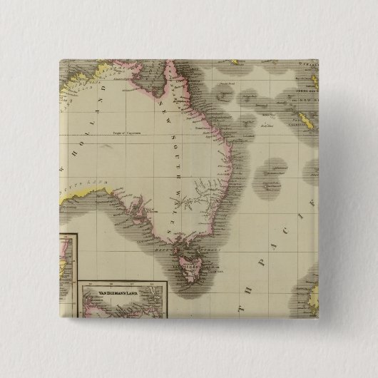 Badge Carré 5 Cm Australie 9 (Devant)