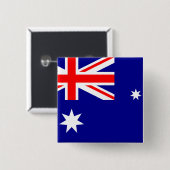 Badge Carré 5 Cm Australie (Australien) Drapeau (Devant & derrière)