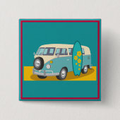 Badge Carré 5 Cm Australie : Bouton Voyage (Devant)