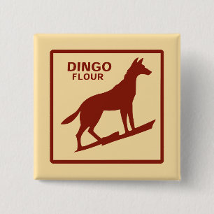 Badge Carré 5 Cm Australie - Flore Dingo