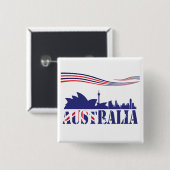 Badge Carré 5 Cm Australie Skyscape (Devant & derrière)