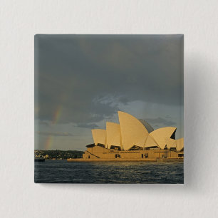 Badge Carré 5 Cm Australie, Sydney, Sydney Opera House,