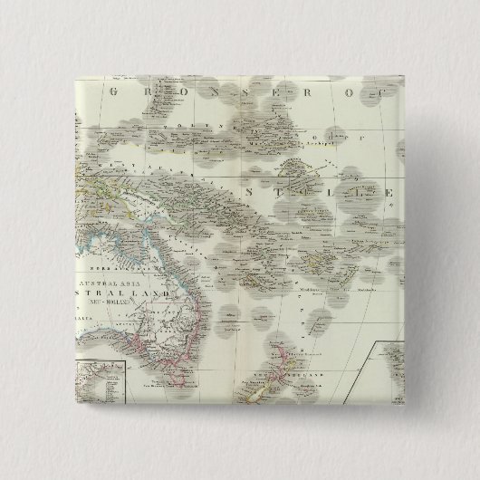 Badge Carré 5 Cm Australien - Australie (Devant)