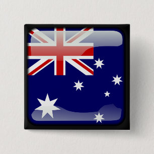 Badge Carré 5 Cm Australien poli