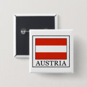 Badge Carré 5 Cm Austria button (Devant & derrière)