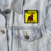 Badge Carré 5 Cm Autism Mama Always On The Job Button Pin (En situation)