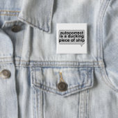 Badge Carré 5 Cm Autocorrect stupide suce (En situation)