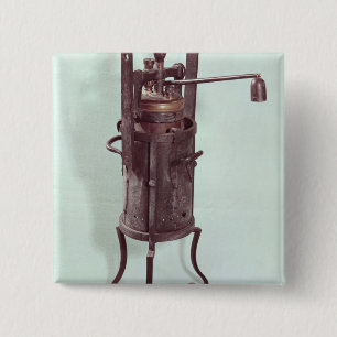 Badge Carré 5 Cm Autocuiseur inventé par Denis Papin 1679