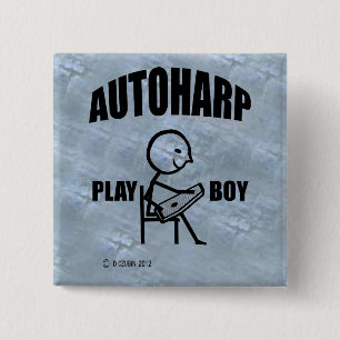 Badge Carré 5 Cm Autoharp Play Boy