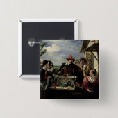 Badge Carré 5 Cm Autolycus, scène "du conte d'un hiver", 1836 (Devant & derrière)