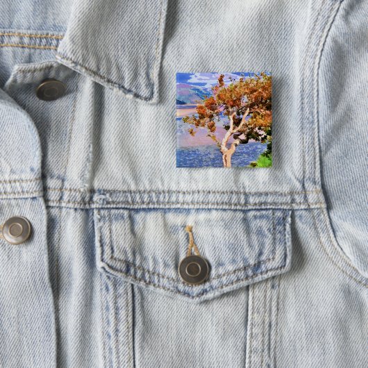 BADGE CARRÉ 5 CM AUTOMNE (En situation)