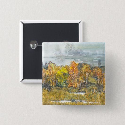 Badge Carré 5 Cm automne 300 (Devant & derrière)